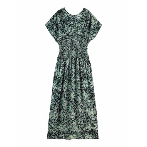 Scotch & Soda Printed Modal Smock Waist Maxi Dress